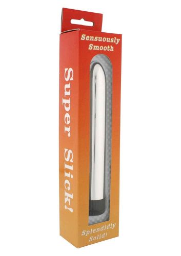 Super Slick Vibrator Silver - Rúdvibrátor 17 cm