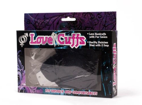 Love Cuffs Black Plush - Bilincs