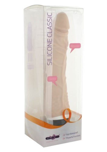 Classic Slim Vibrator Nude - Élethű dildó 21 cm