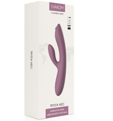 Trysta Neo Romantic Rose - App-vezérelt, klitoriszkaros vibrátor 18,3 cm