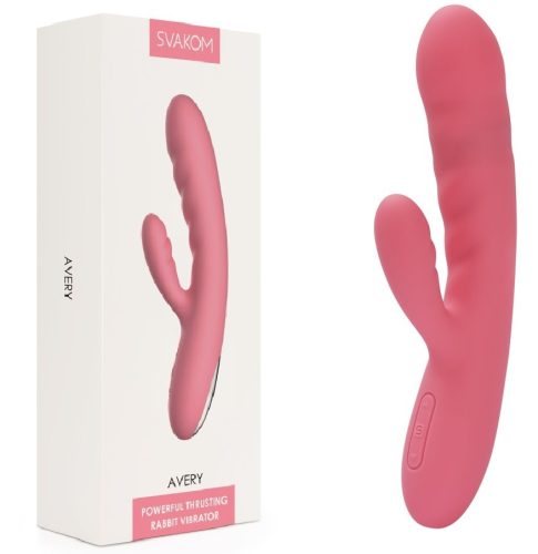 Avery Strawberry Pink - Klitoriszkaros vibrátor 18,6 cm