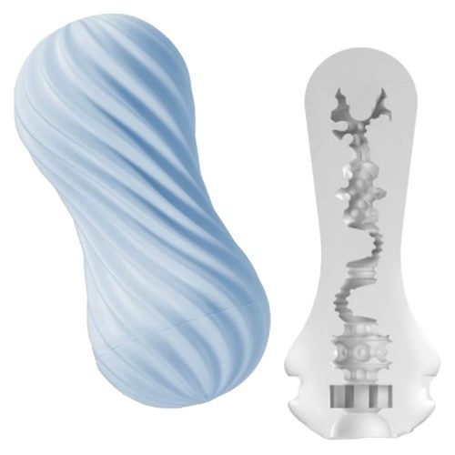 TENGA FLEX BUBBLY BLUE - Maszturbátor 16,5 cm