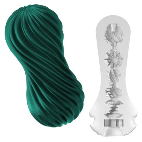 TENGA FLEX FIZZY GREEN - Maszturbátor 16,5 cm
