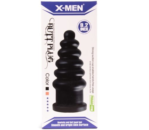 X-MEN 9.2 inch Butt Plug Black - Anál plug 23,3 cm