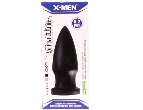 X-MEN 9.2 inch Butt Plug Black - Anál plug 23 cm