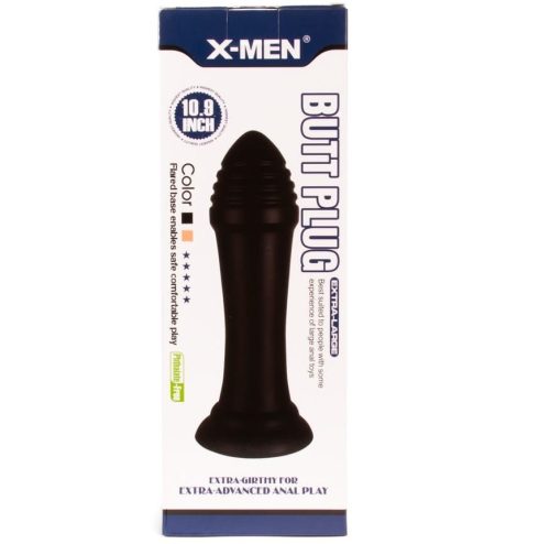 X-MEN 10.9 inch Butt Plug Black - Anál plug 27,7 cm