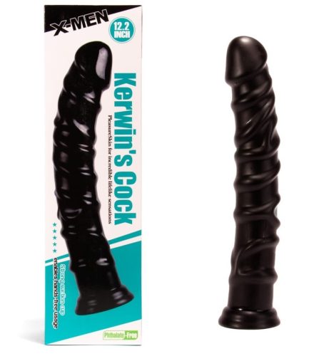 X-MEN Kerwin’s 12.2 inch Cock Black - Élethű dildó 31 cm
