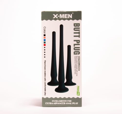 X-MEN Butt Plug Size M Black - Anál plug 40 cm