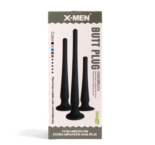 X-MEN Butt Plug Size S Black - Anál plug 30 cm
