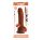 X-MEN 8.8" Dual Layered Dildo Brown - Élethű dildó 22,3 cm