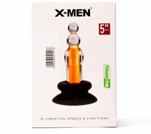 X-MEN 10 Speeds Vibrating Beaded Plug - Anál plug 12 cm