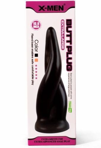 X-MEN 10.6" Extra Large Butt Plug Black - Anál plug 27 cm
