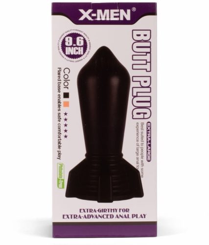 X-MEN 9.6" Huge Butt Plug Black 2 - Anál plug 24,3 cm