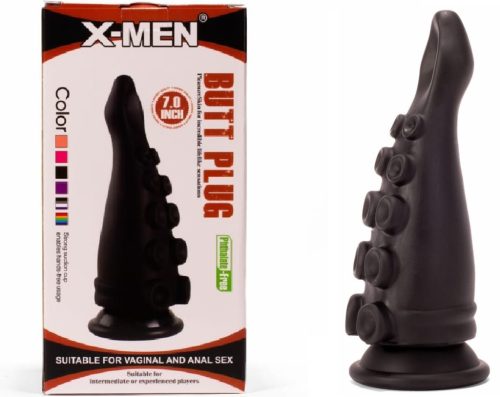 X-MEN 7" Butt Plug Black - Anál plug 17,8 cm
