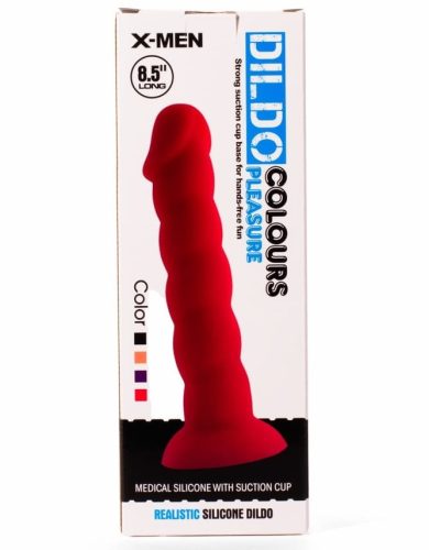 X-MEN 8.5" Dildo Colours Pleasure Black 2 - Élethű dildó 21,6 cm