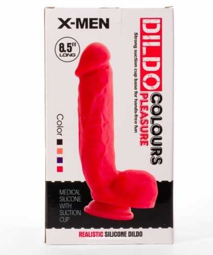 X-MEN 8.5" Dildo Colours Pleasure - Élethű dildó 21,6 cm