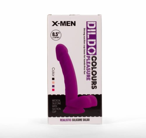 X-MEN 8.5" Dildo Colour Pleasure - Élethű dildó 21,6 cm