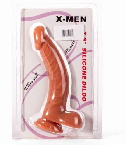 X-MEN 7.9" Silicone Dildo Flesh - Élethű dildó 20 cm
