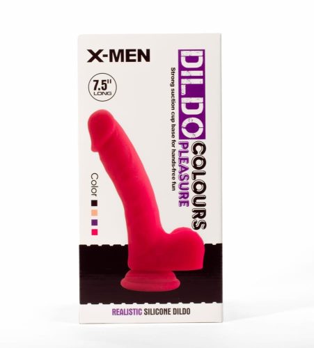 X-MEN 7.5" Dildo Colours Pleasure - Élethű dildó 19 cm