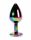 X-MEN Secret Shine Metal Butt Plug Rainbow M - Anál plug 8,2 cm