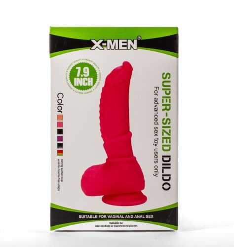 X-Men 7.9" Super Sized Dildo Black II - Fekete dildó 20 cm