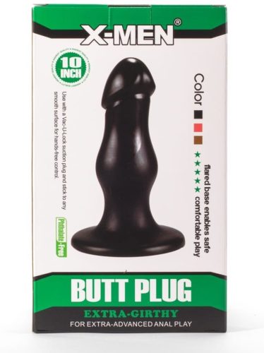 X-Men 8.66" Extra Girthy Butt Plug Black II