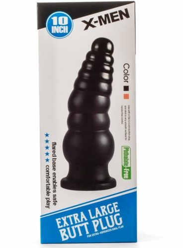 X-Men 10" Extra Large Butt Plug Black II - Anál plug 25,4 cm