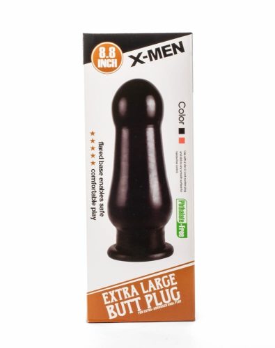 X-Men 8.8" Extra Large Butt Plug Black - anál plug 22,3 cm
