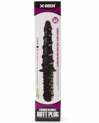 X-Men 13.8" Sword Handle Butt Plug Black I - Anál plug 35 cm