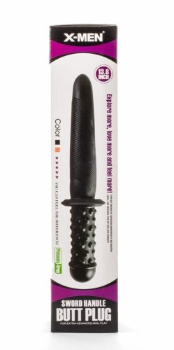 X-Men 13.8" Sword Handle Butt Plug Black II - Anál plug 35 cm