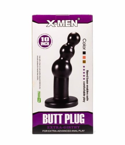 X-MEN 10.63" Extra Girthy Butt Plug Black - Anál plug 27 cm