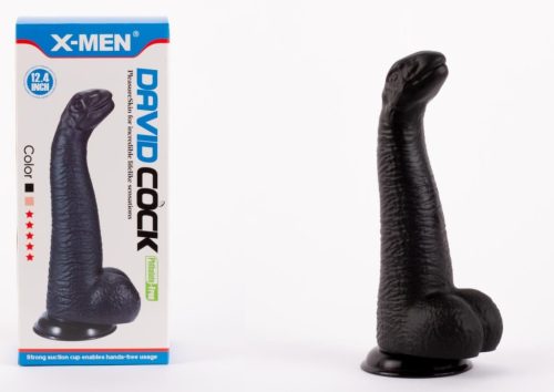 X-MEN David's 12.4" Cock Black I - Élethű óriás dildó 28 cm