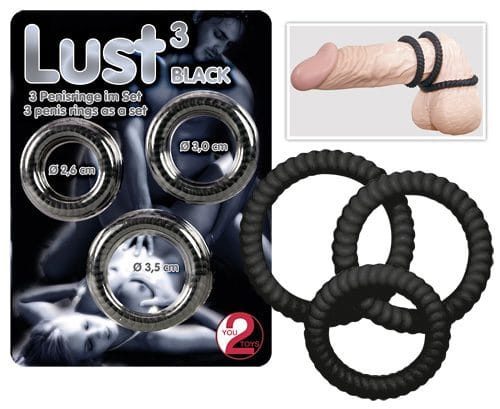 Lust 3 black - Péniszgyűrűk