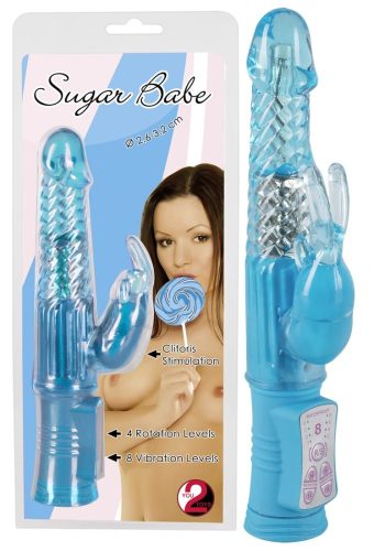 Sugar Babe Blue - Forgófejű vibrátor 22 cm