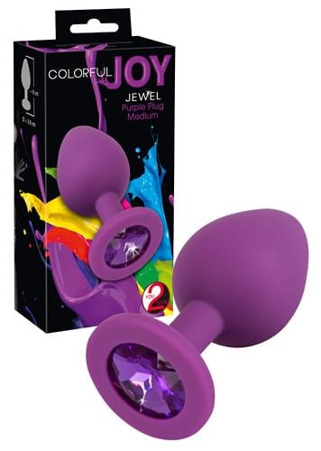 Colorful Joy Jewel Purple Plug - Anál plug 8 cm