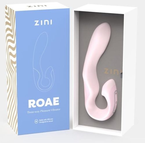 Zini Roae SE Three-way Pleasure Vibrator Pink - G-pont vibrátor 19,5 cm